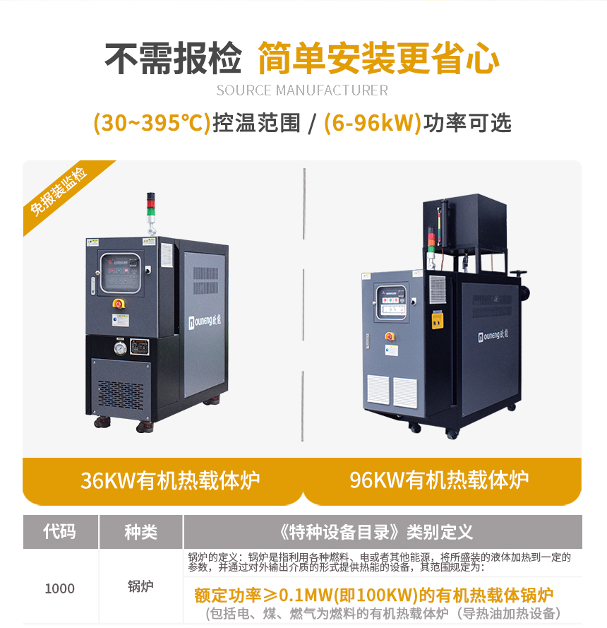 小型有機(jī)熱載體鍋爐規(guī)格
